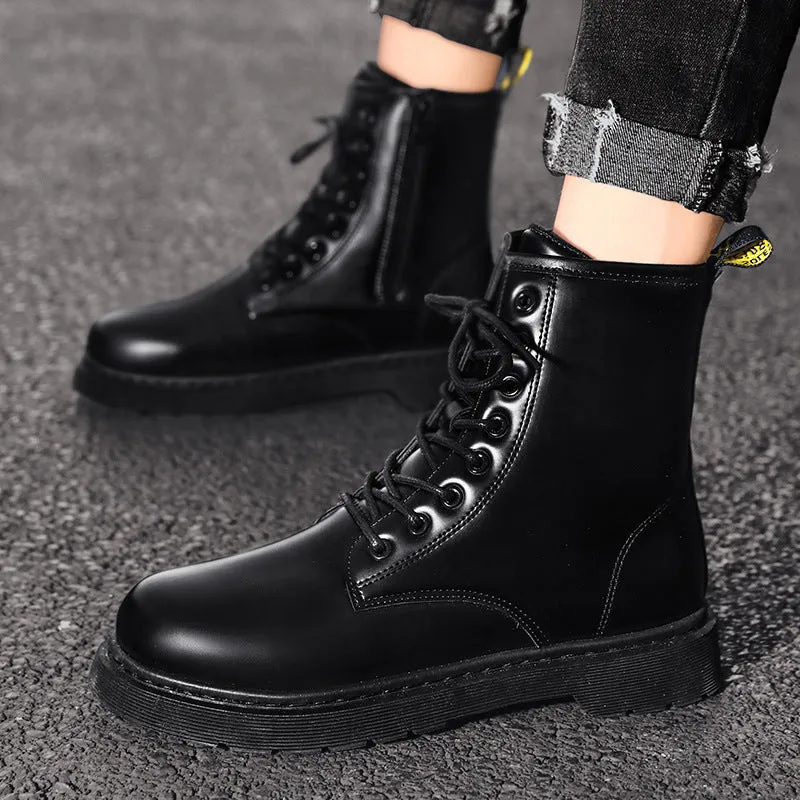 INSTOCK-Zipper Martin boots for Men