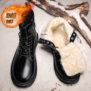 INSTOCK-Zipper Martin boots for Men