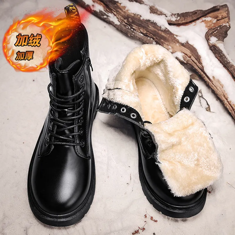 INSTOCK-Zipper Martin boots for Men