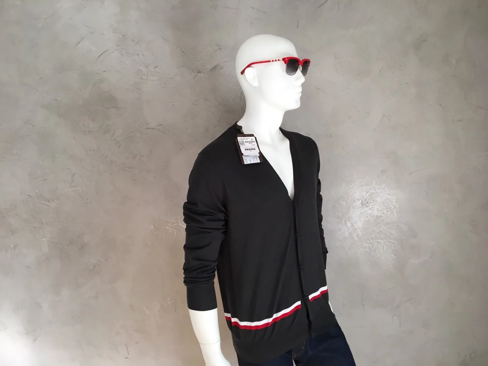 Jacquard Stripe Cardigan
