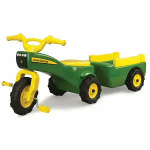 John Deere Plastic Trike with Cart