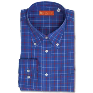 Kevin's Finest Patriot Plaid Long Sleeve Dress Shirt
