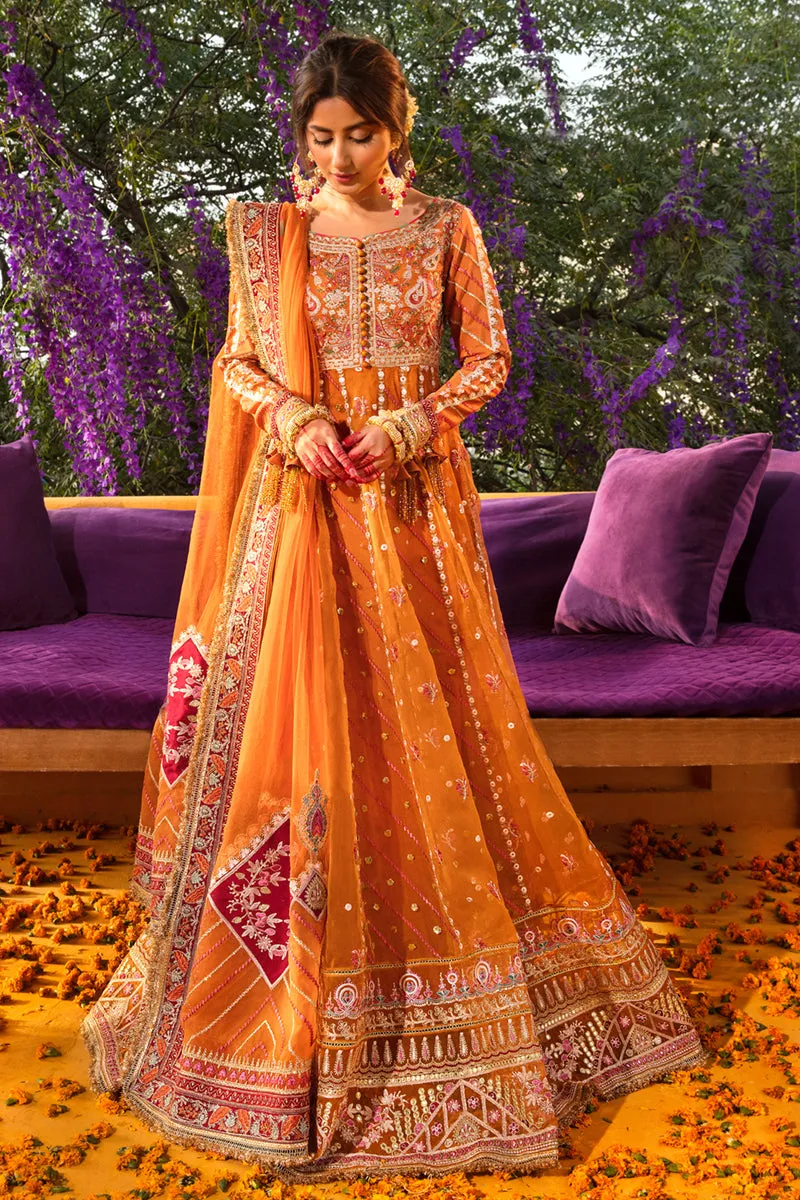 KF-05 RUMAISA | Qalamkar Khaab Festive Formal Collection 2022 | Luxury Embroidered Unstitched Chiffon Suits