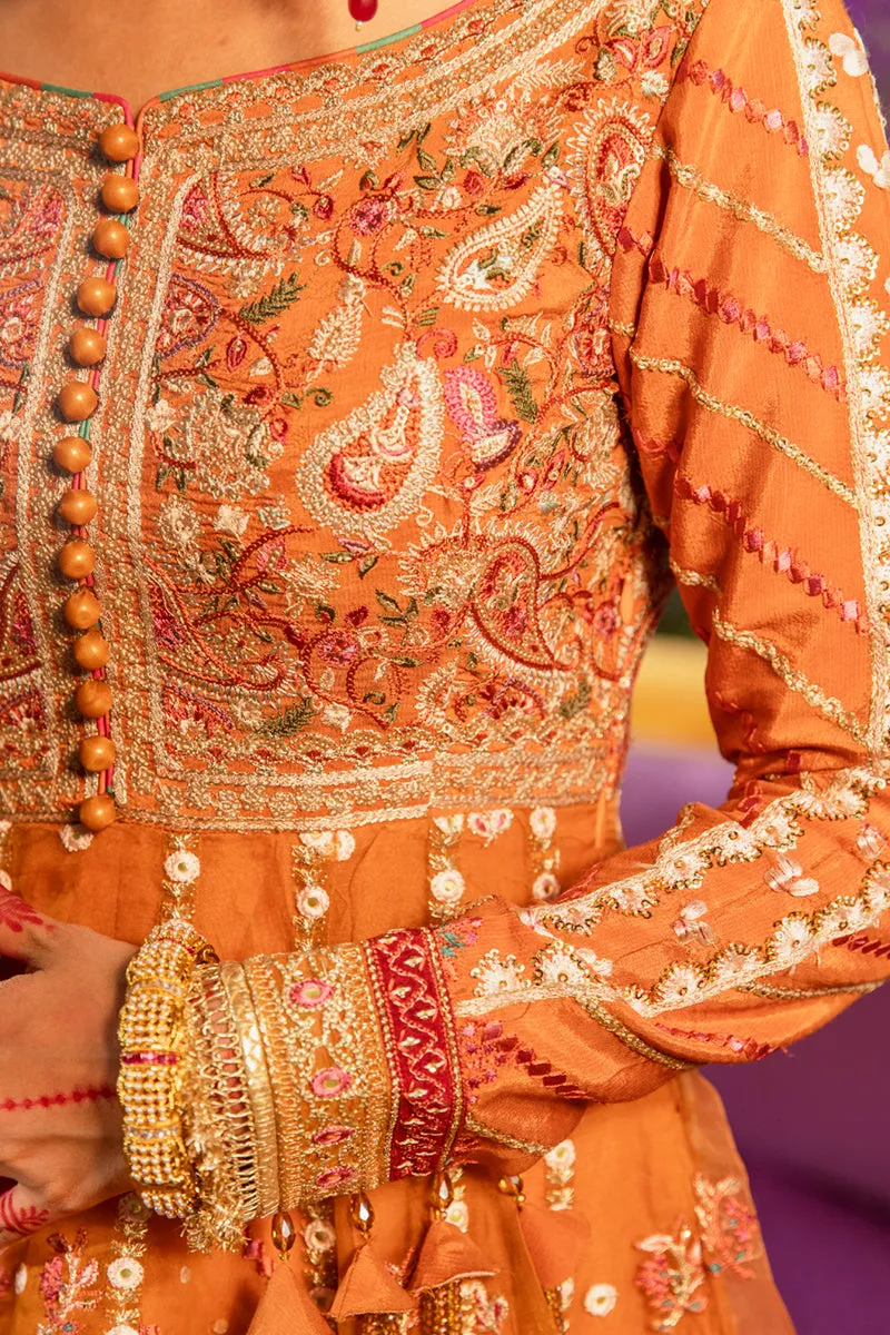 KF-05 RUMAISA | Qalamkar Khaab Festive Formal Collection 2022 | Luxury Embroidered Unstitched Chiffon Suits