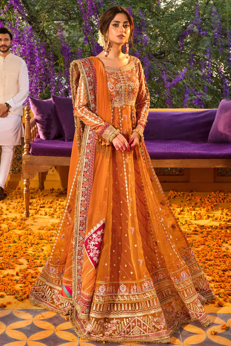 KF-05 RUMAISA | Qalamkar Khaab Festive Formal Collection 2022 | Luxury Embroidered Unstitched Chiffon Suits