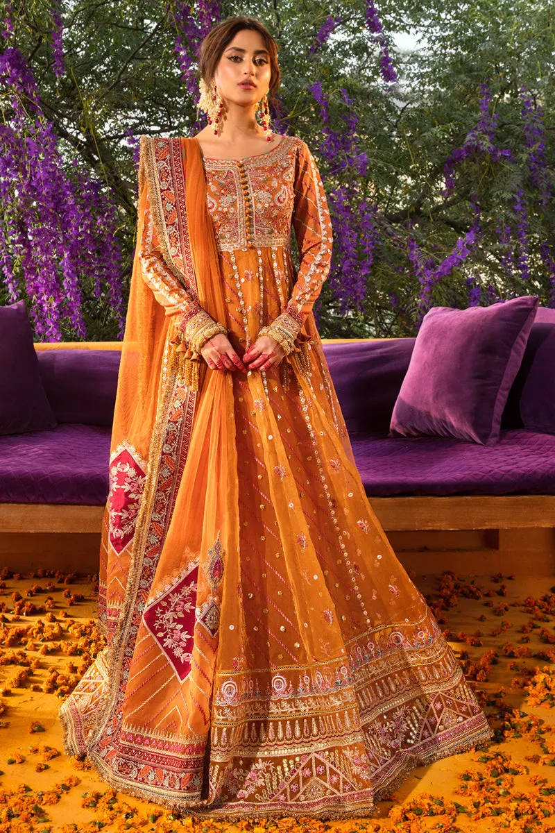 KF-05 RUMAISA | Qalamkar Khaab Festive Formal Collection 2022 | Luxury Embroidered Unstitched Chiffon Suits