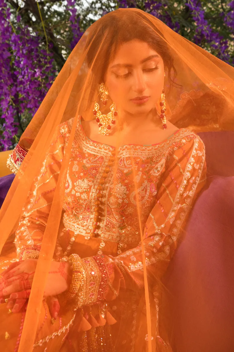 KF-05 RUMAISA | Qalamkar Khaab Festive Formal Collection 2022 | Luxury Embroidered Unstitched Chiffon Suits