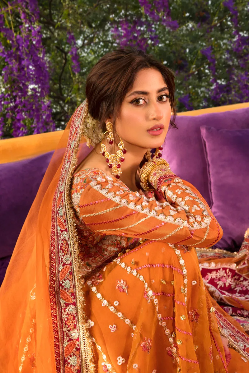 KF-05 RUMAISA | Qalamkar Khaab Festive Formal Collection 2022 | Luxury Embroidered Unstitched Chiffon Suits