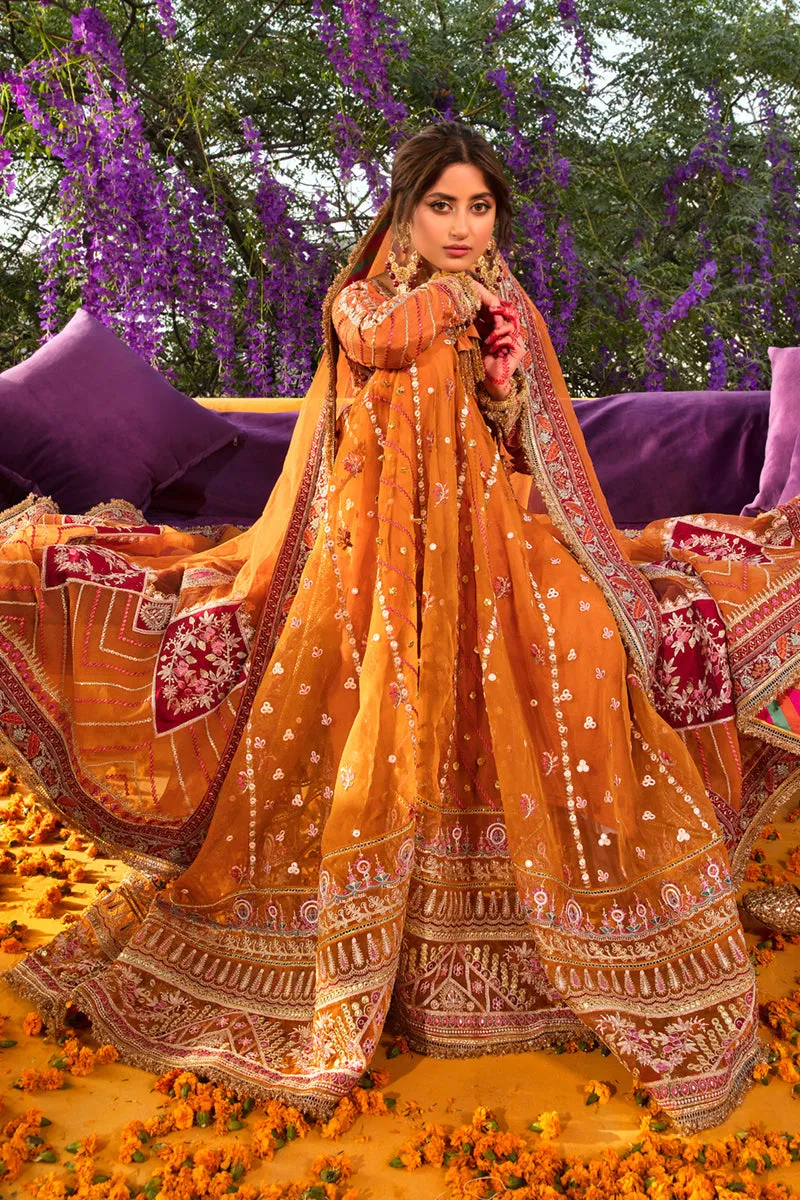 KF-05 RUMAISA | Qalamkar Khaab Festive Formal Collection 2022 | Luxury Embroidered Unstitched Chiffon Suits