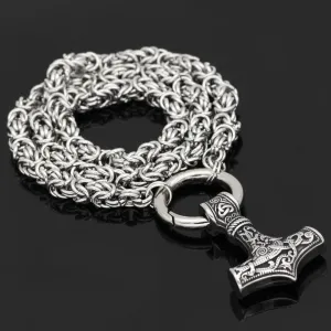 King Chain With Mjolnir Pendant