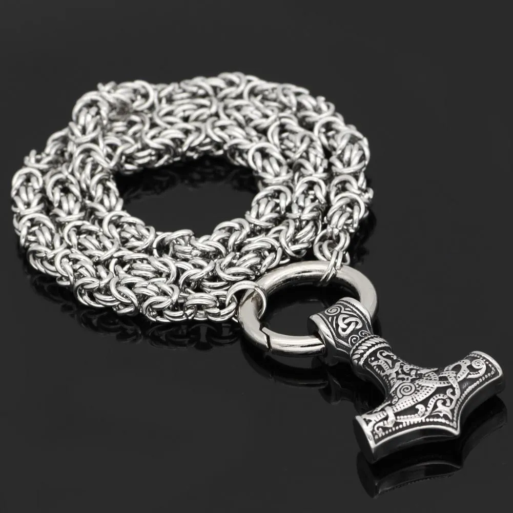 King Chain With Mjolnir Pendant