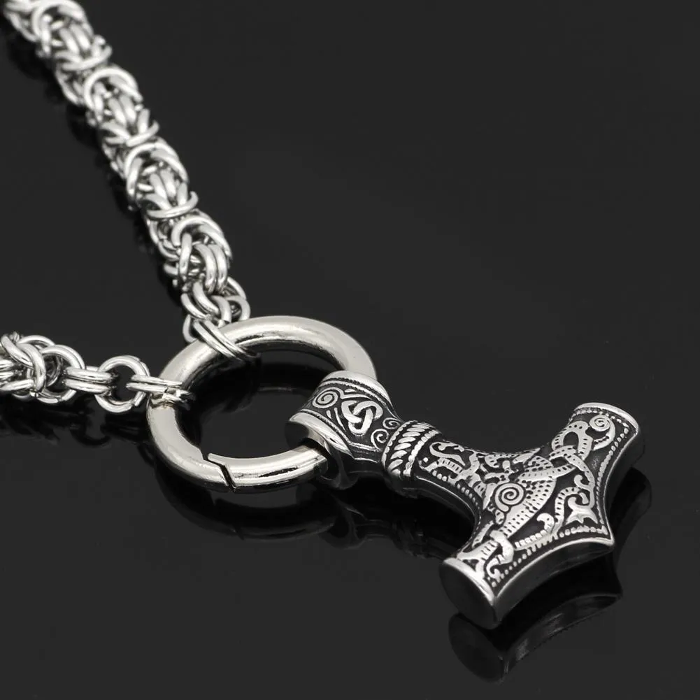 King Chain With Mjolnir Pendant