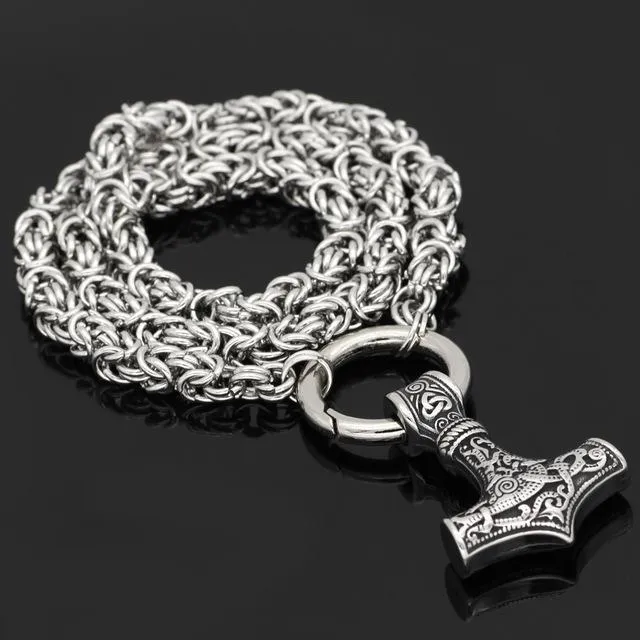King Chain With Mjolnir Pendant
