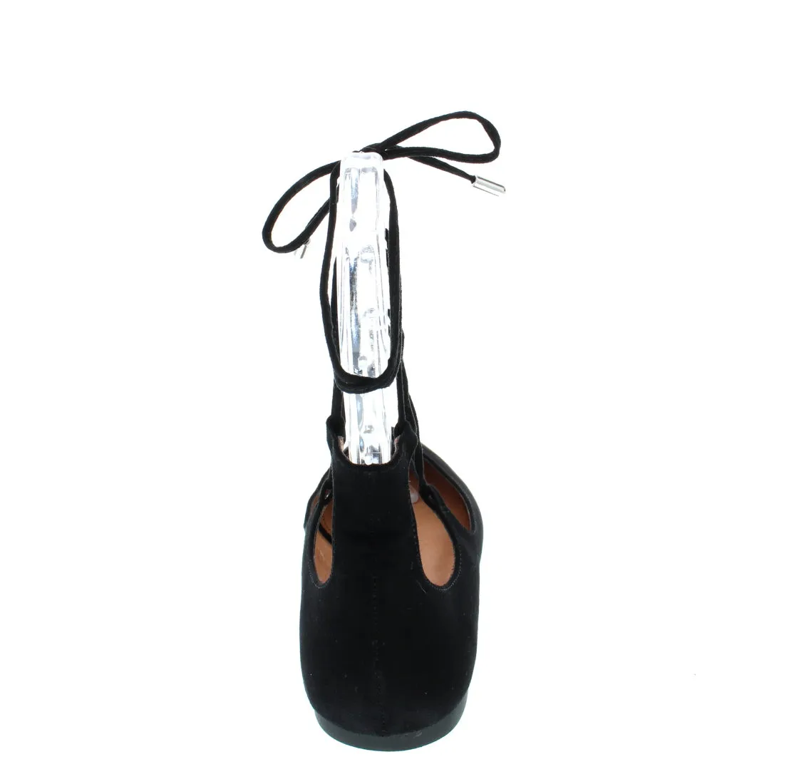 LA POINTED TOE FLAT WITH LONG LACES