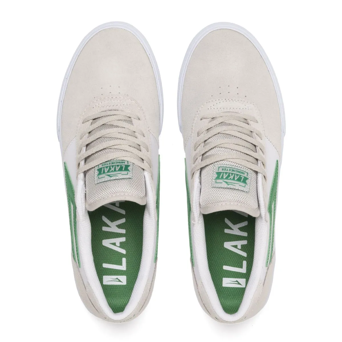 Lakai Manchester White Grass Suede Skate Shoes
