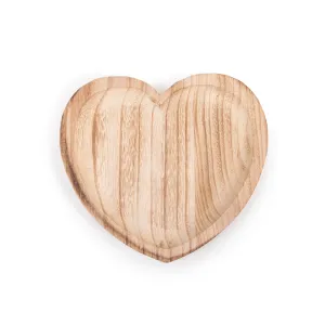 Large Heart Wood Tray