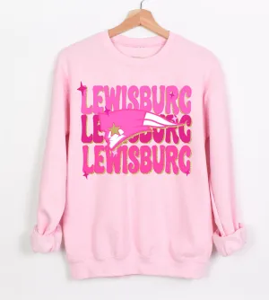 Lewisburg Soccer Fundraiser - Pink Sweatshirt / Stacked Print