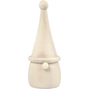 Light Wood Gnomes With Nose Long Cap Decoration Figures Crafts H: 16 cm D: 6 cm