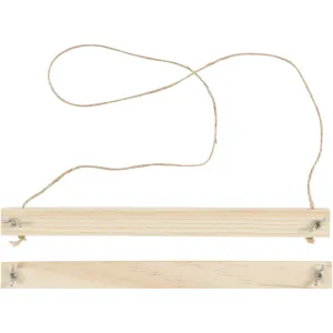 Light Wood Poster Hanger Set With Suspension Cord Hanging Home Decoration Crafts W: 25 cm