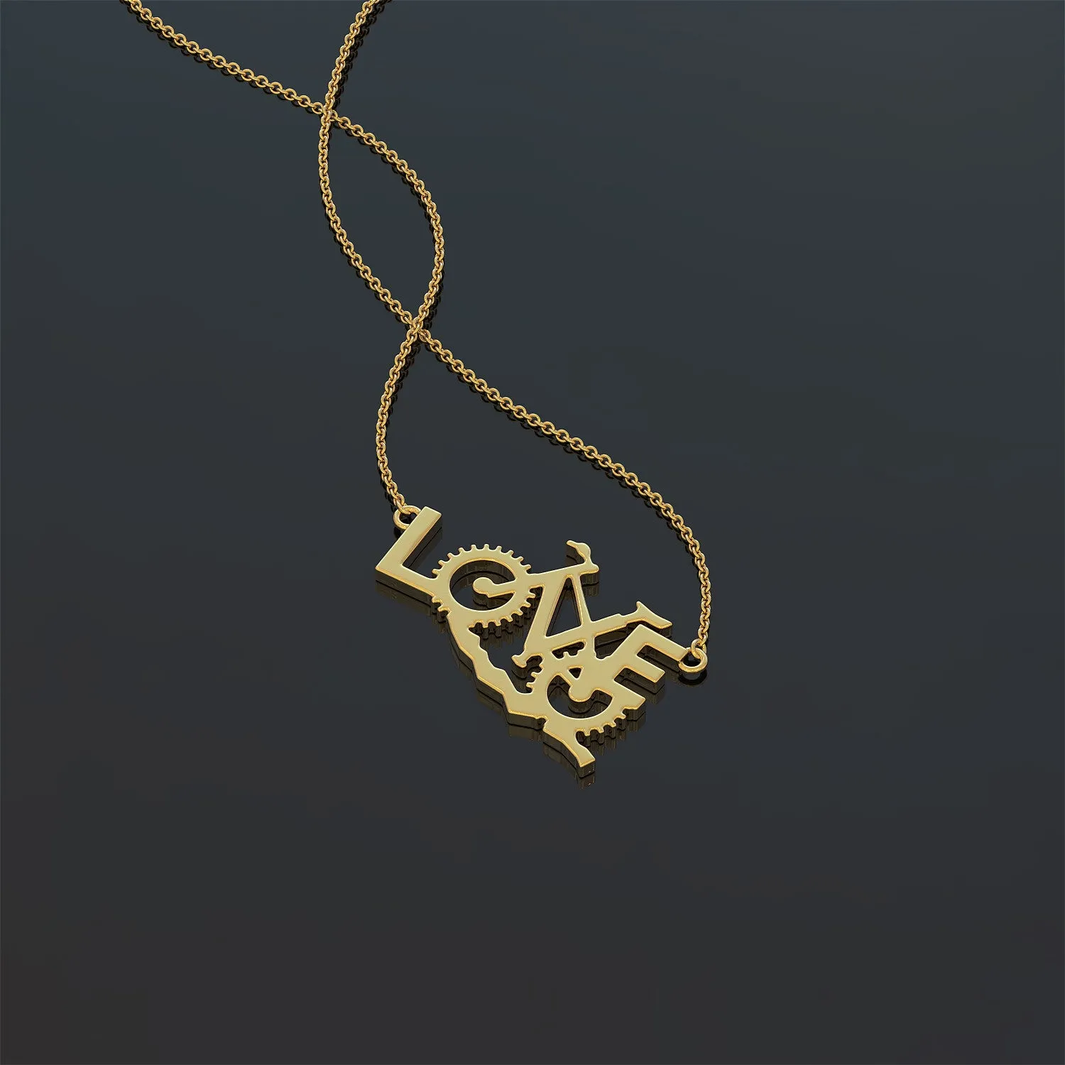 Love Biking Necklace