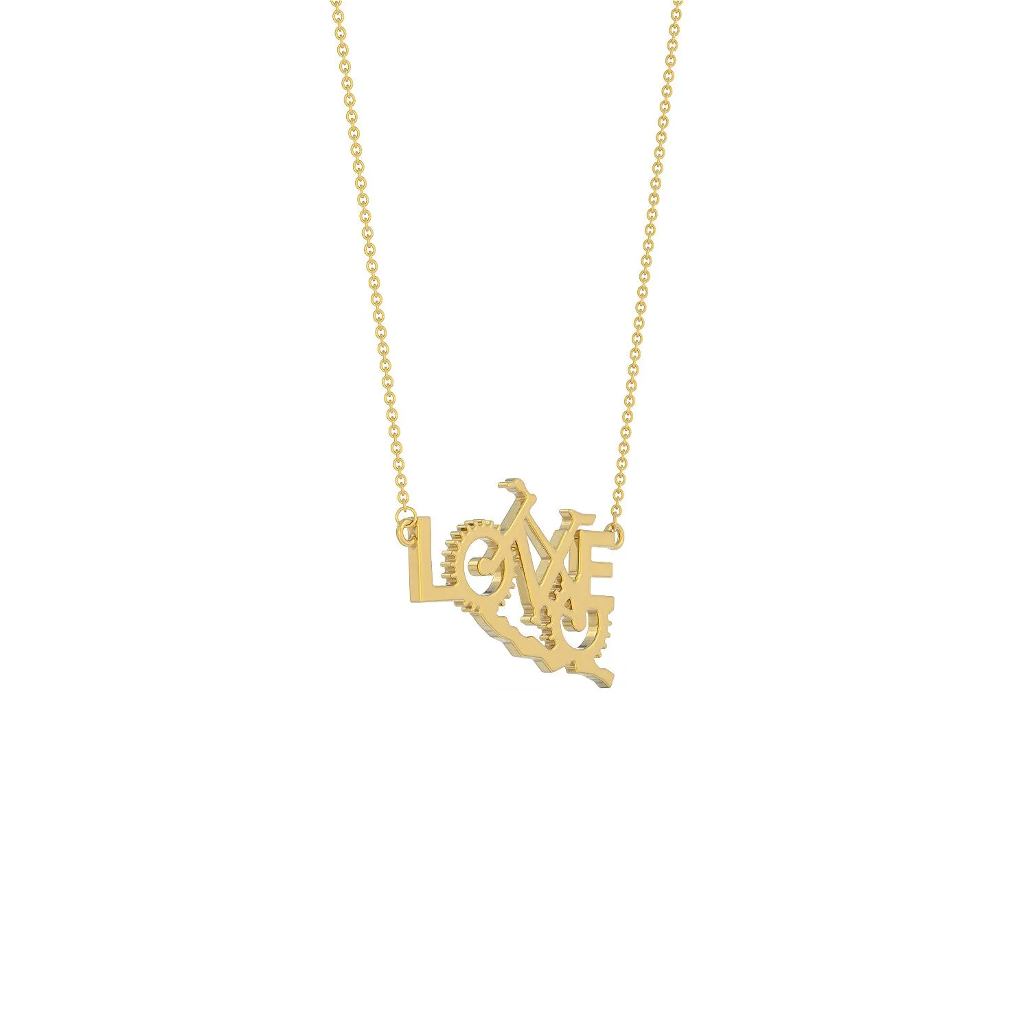 Love Biking Necklace