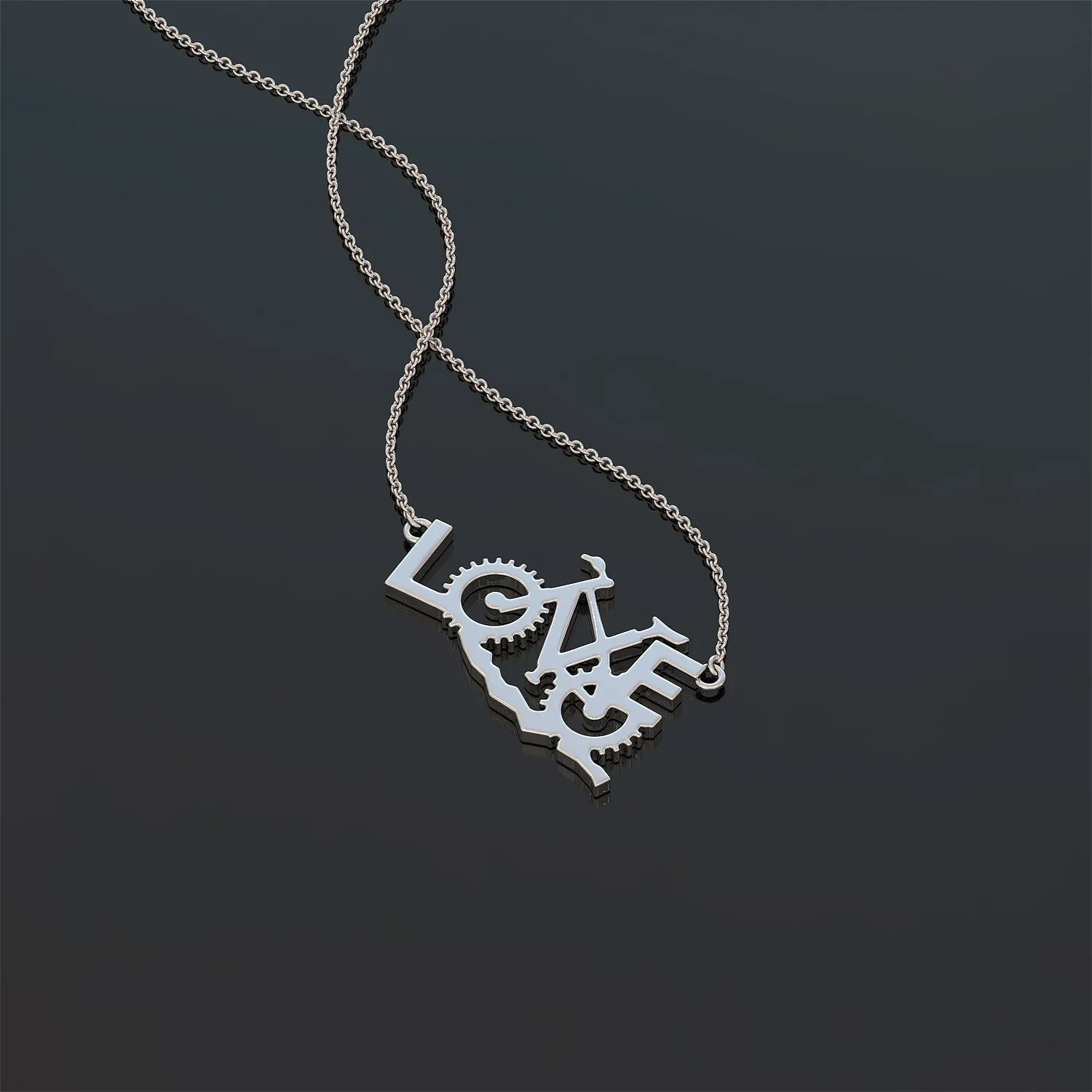 Love Biking Necklace