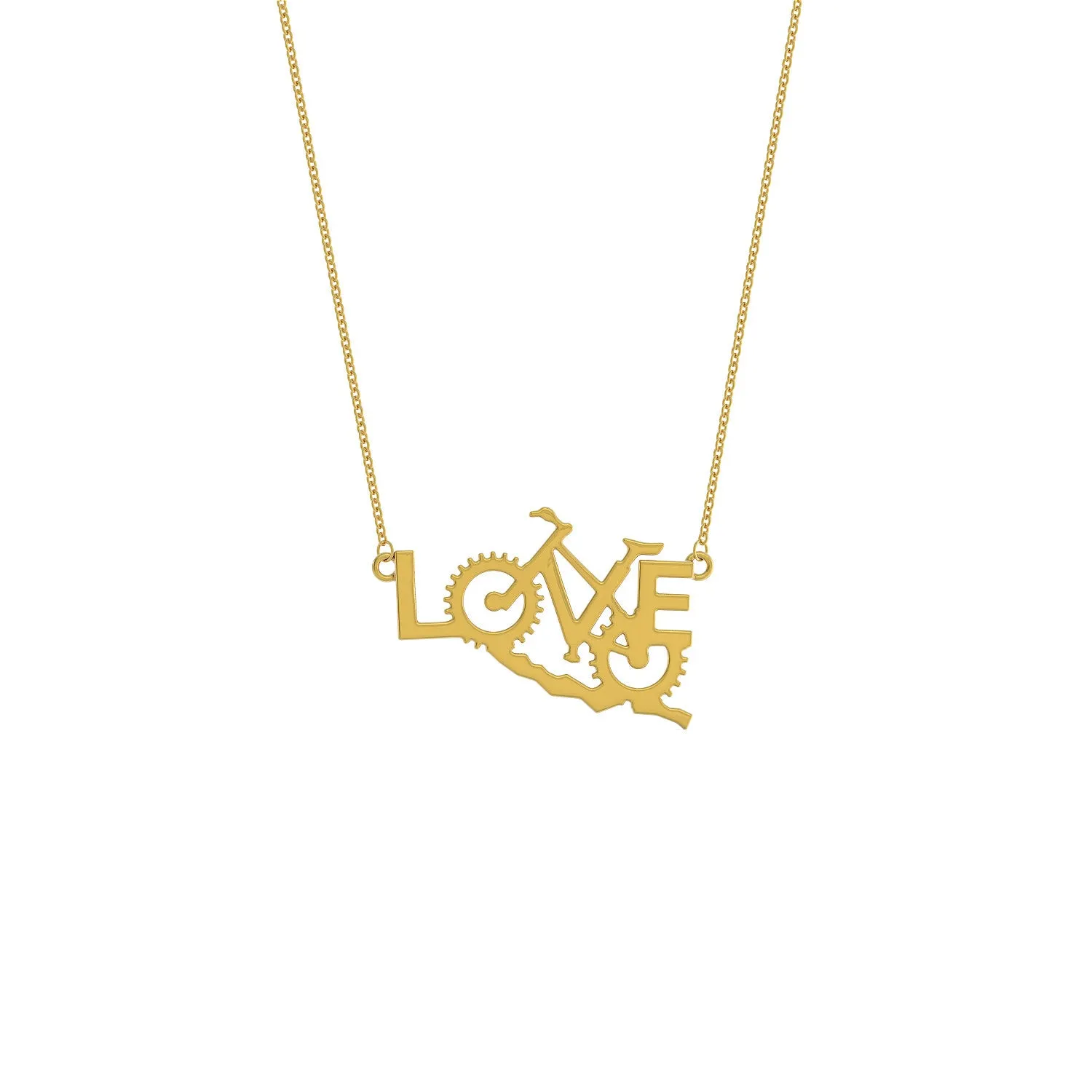Love Biking Necklace