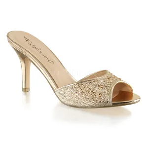 LUCY-01  Gold Glitter Mesh Fabric