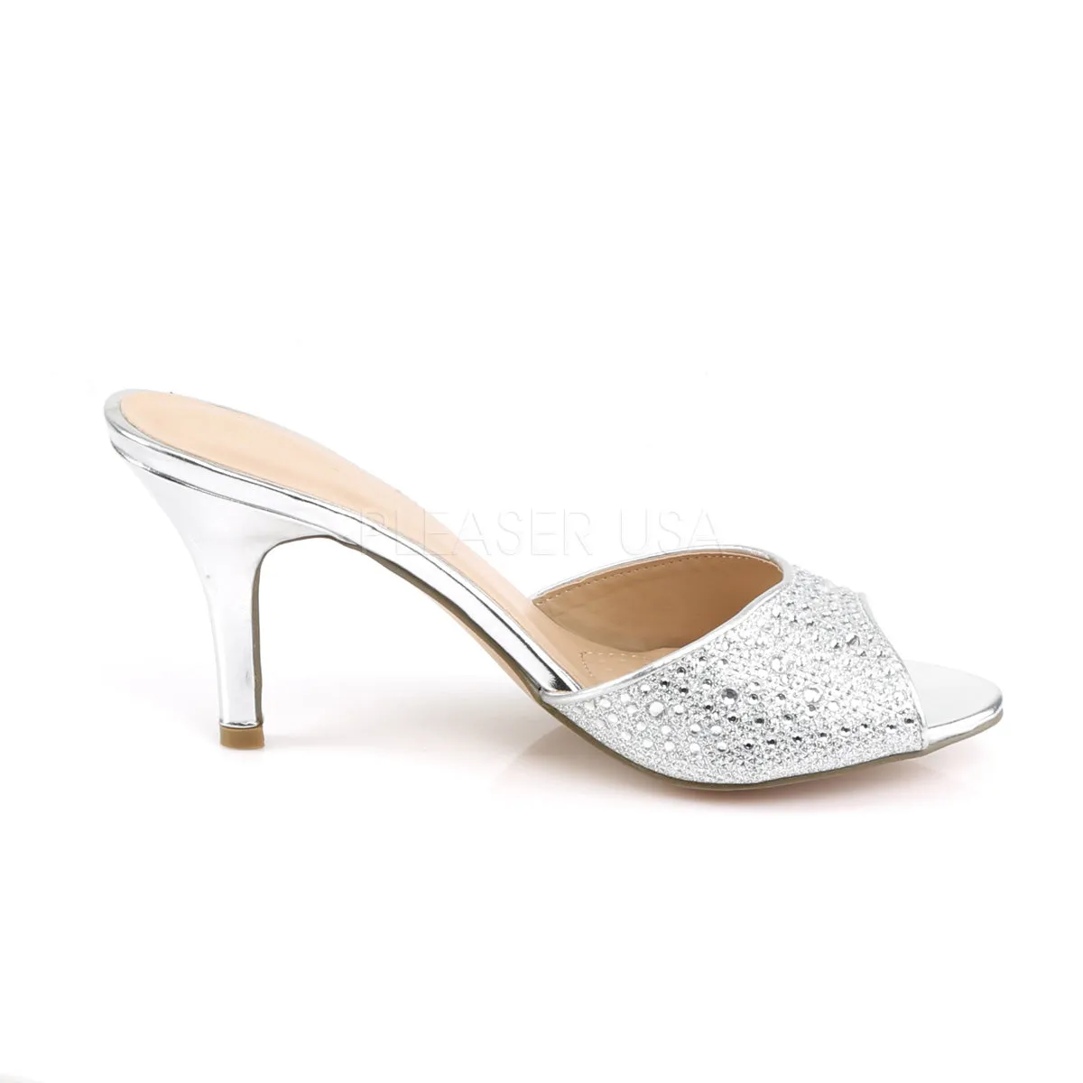 LUCY-01  Silver Glitter Mesh Fabric