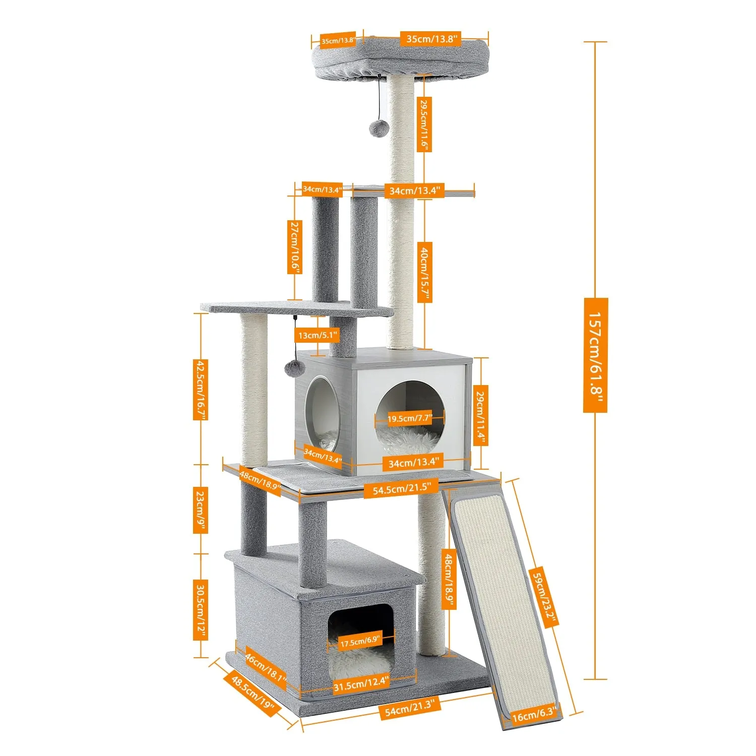 Luxury Cat Tree Playground Wooden House