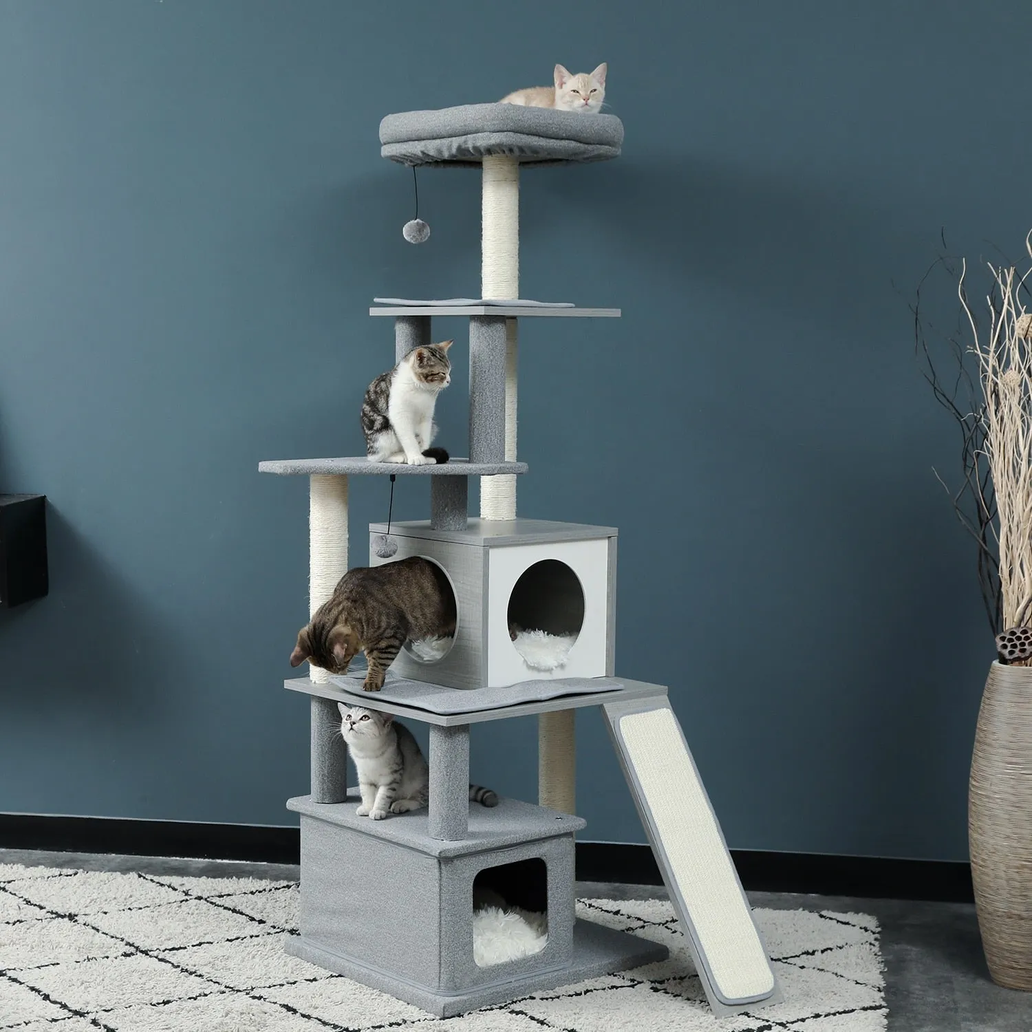 Luxury Cat Tree Playground Wooden House