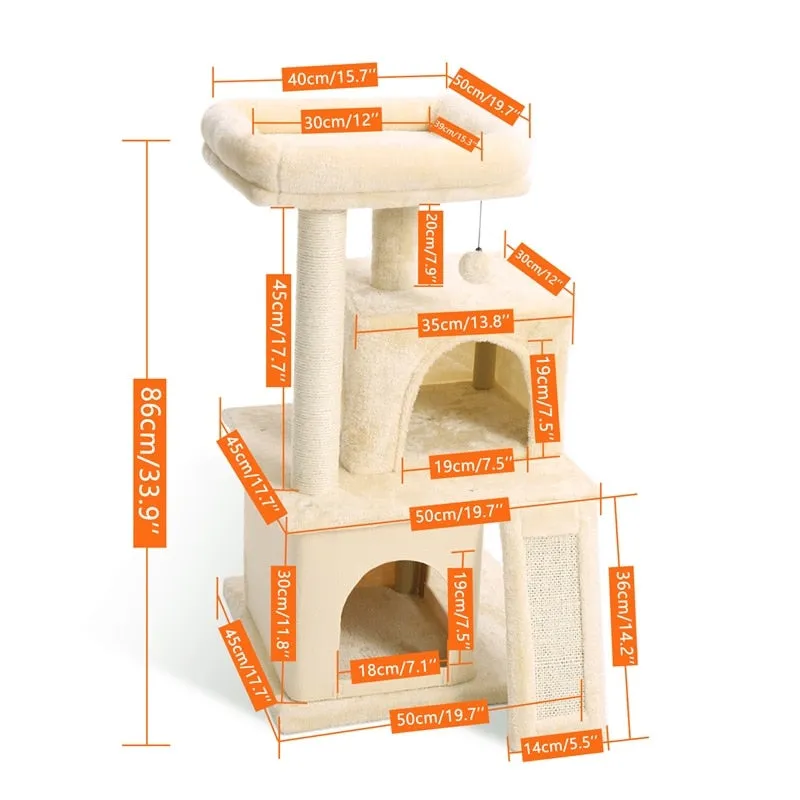 Luxury Cat Tree Playground Wooden House