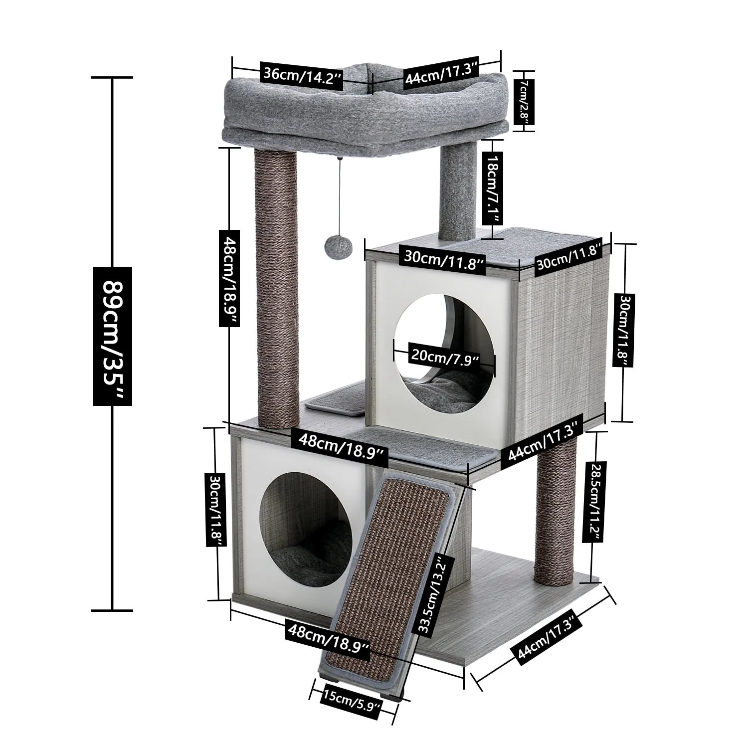 Luxury Cat Tree Playground Wooden House