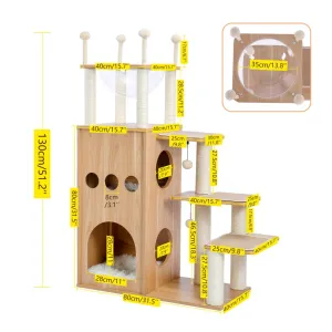 Luxury Cat Tree Playground Wooden House
