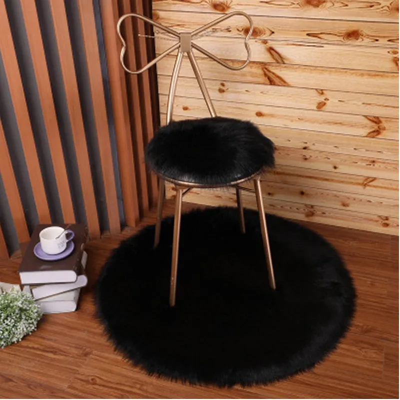 Luxury Soft Small Artificial Sheepskin Rug Home Decor