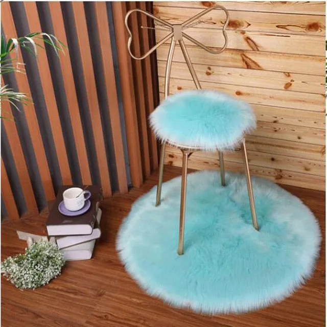 Luxury Soft Small Artificial Sheepskin Rug Home Decor