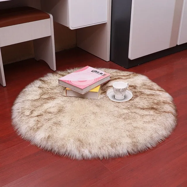 Luxury Soft Small Artificial Sheepskin Rug Home Decor