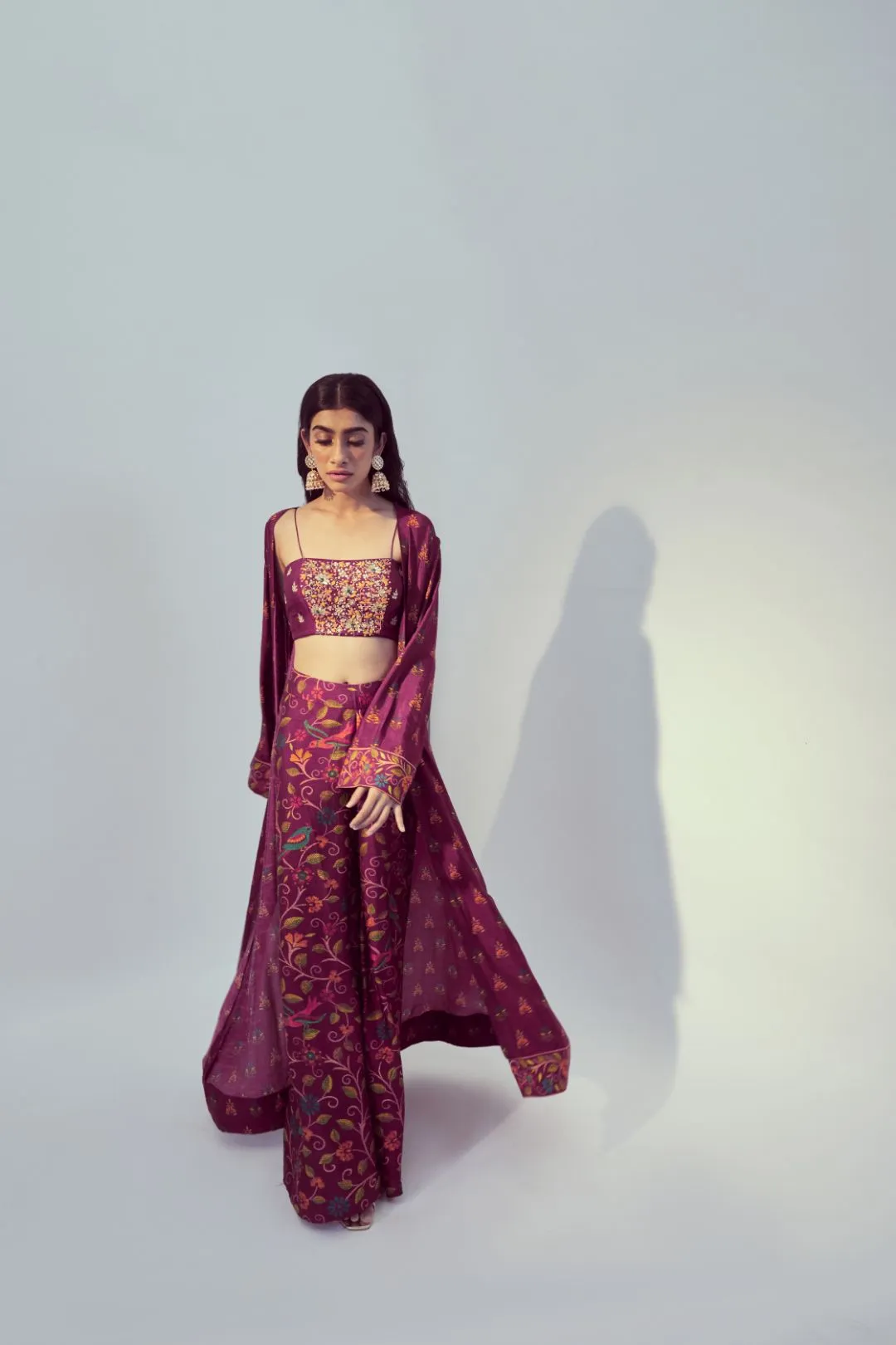 Magenta Jacket Set