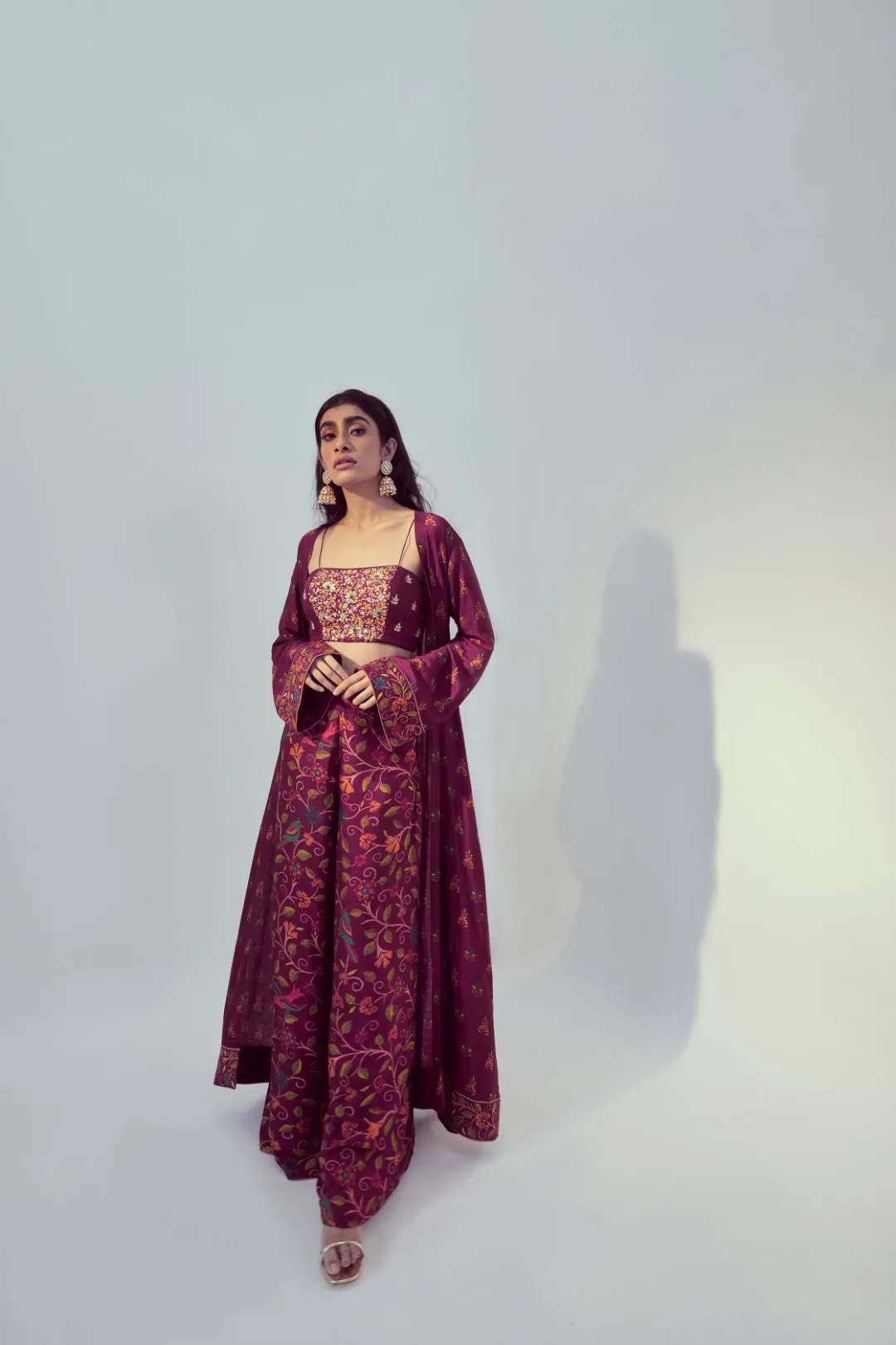 Magenta Jacket Set