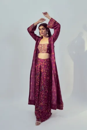 Magenta Jacket Set