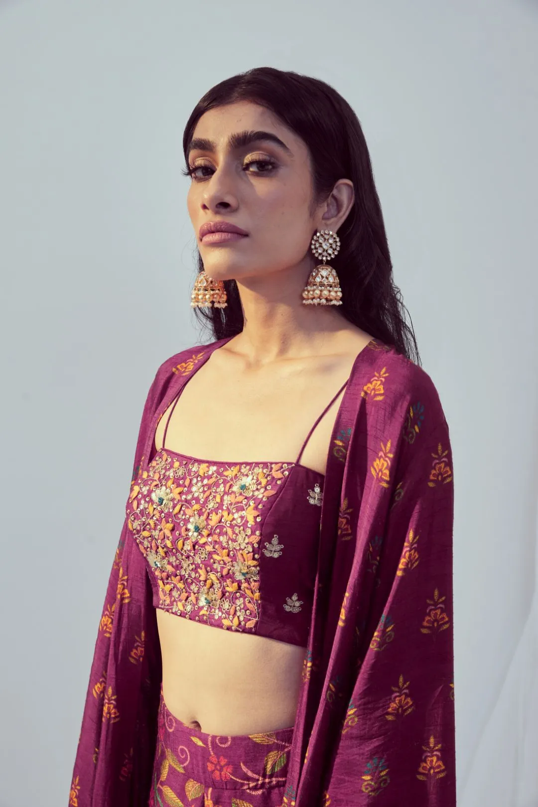 Magenta Jacket Set