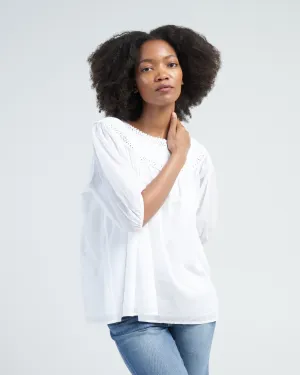 marfa woven top - white
