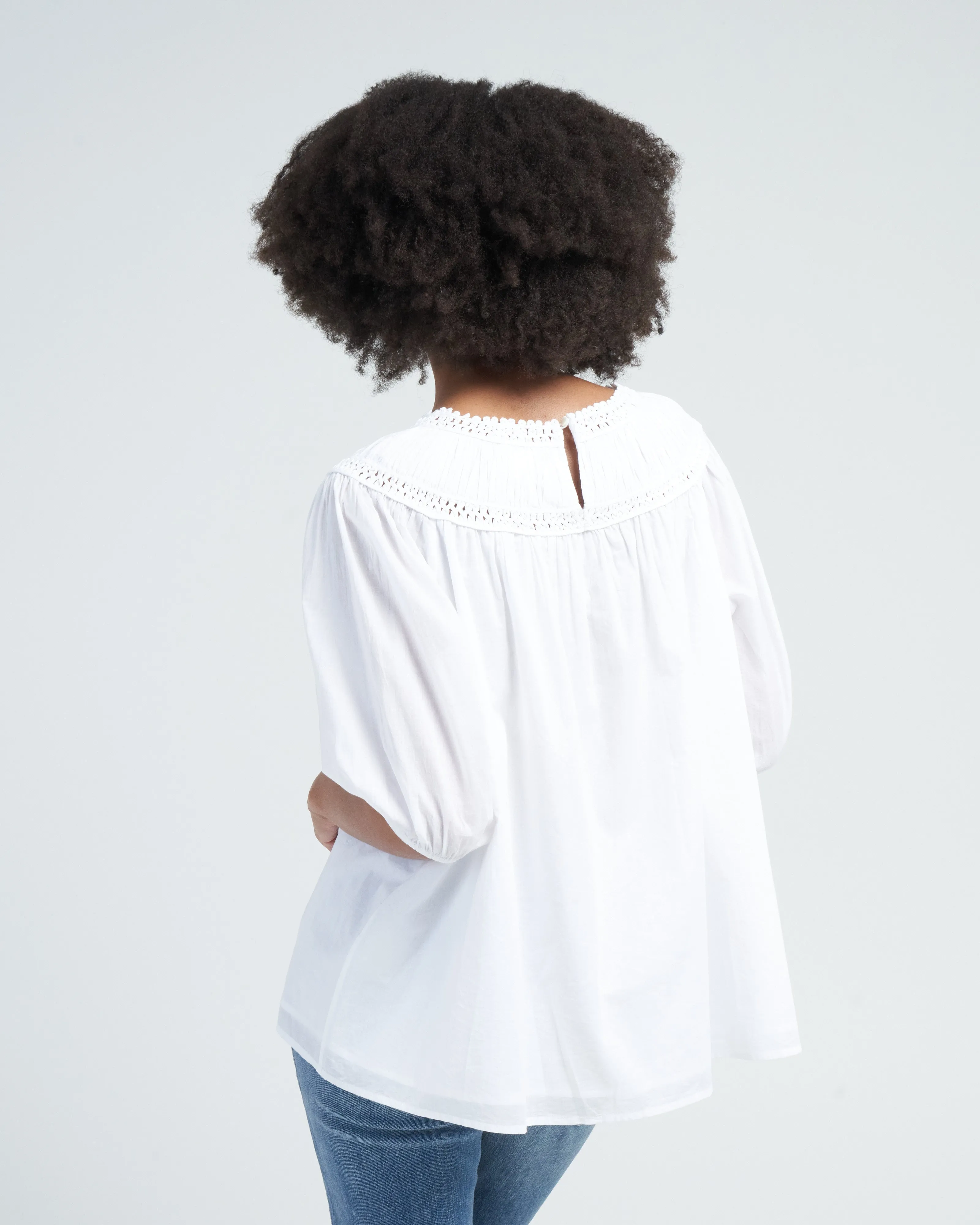 marfa woven top - white