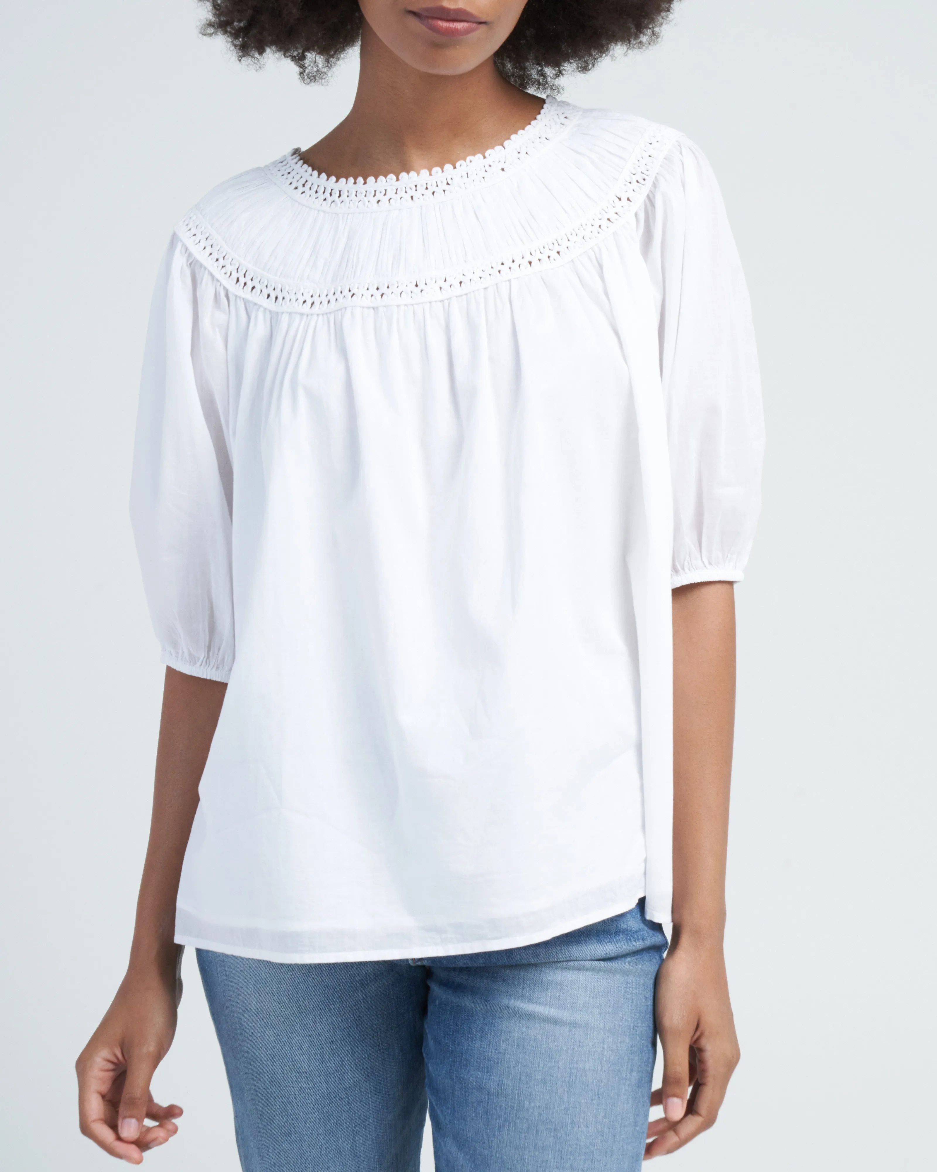 marfa woven top - white