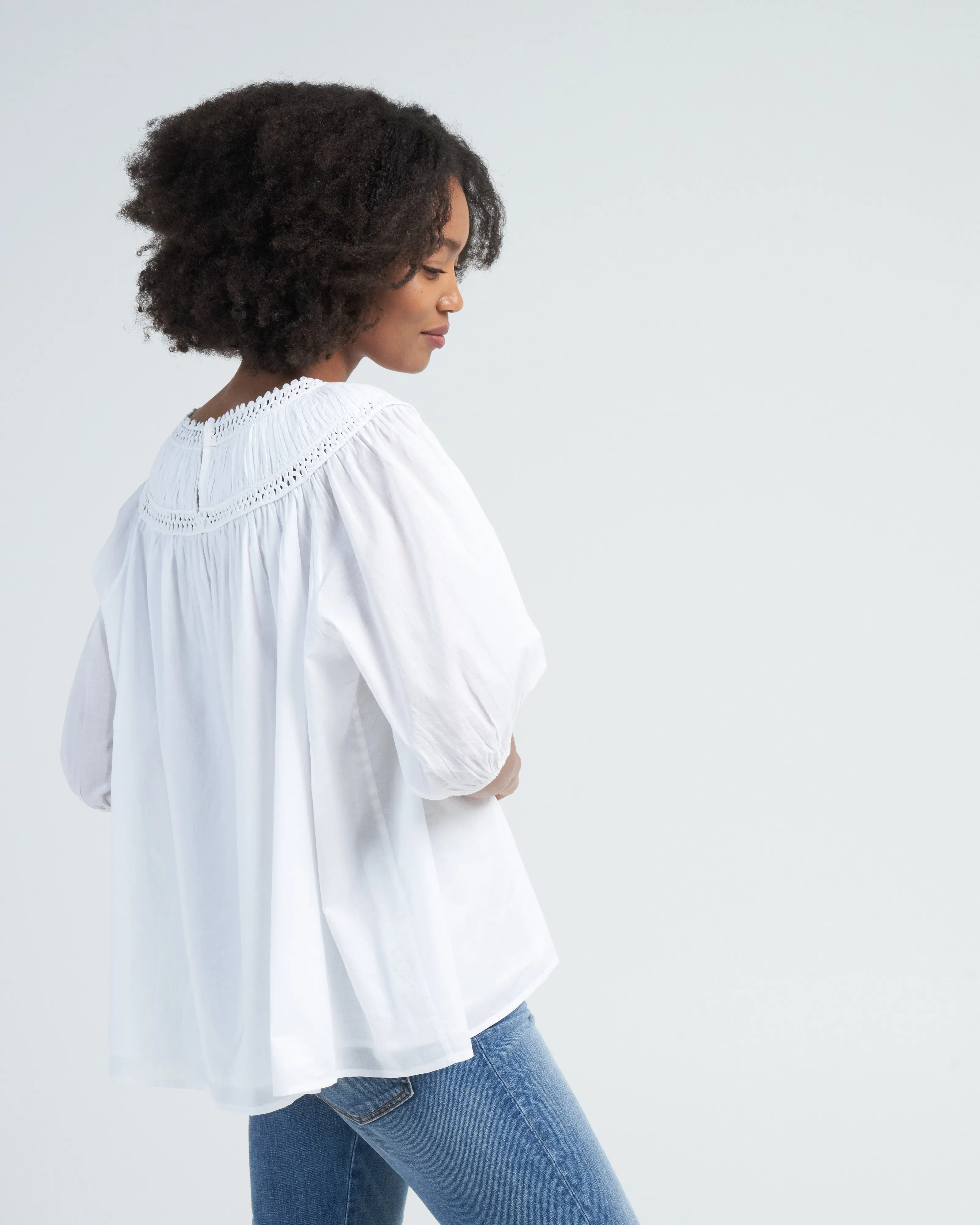marfa woven top - white