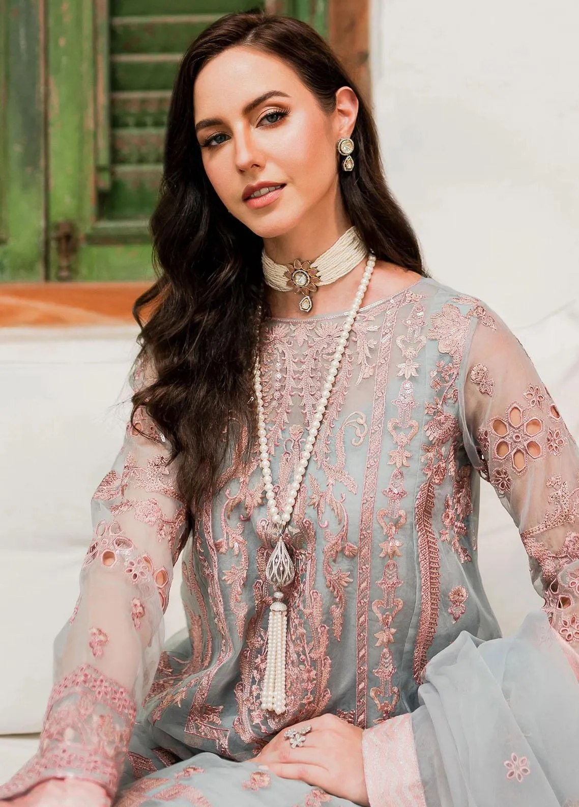 MARYUM & MARIA | SORINA - Luxury Formal | DOWN BLUE (MW23-510)