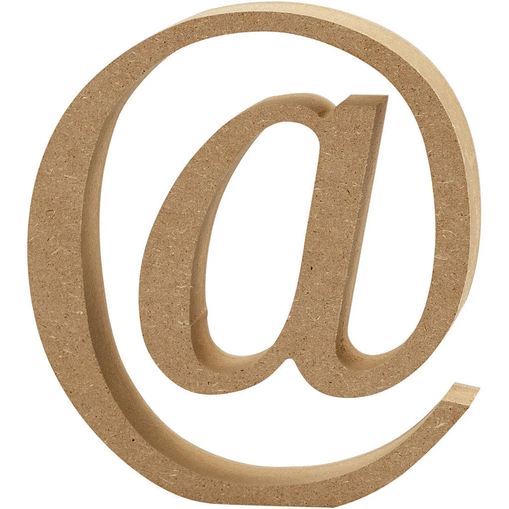 MDF Wood Motif Decoration Letters Symbols Numbers Crafts H: 8 cm T: 1.5 cm - @