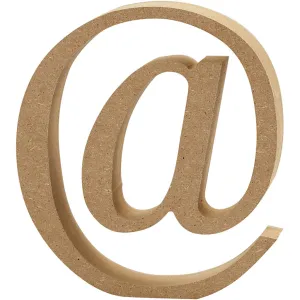 MDF Wood Motif Decoration Letters Symbols Numbers Crafts H: 8 cm T: 1.5 cm - @