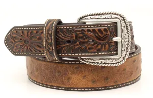 Men’s Ariat Belt | Ostrich Brown A1017202