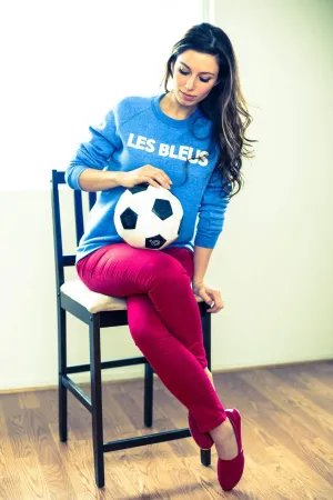 Men's - Les Bleus Heather Light Blue Crew Neck Sweater